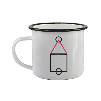 The squid game ojingeo, Κούπα εμαγιέ με μαύρο χείλος 360ml