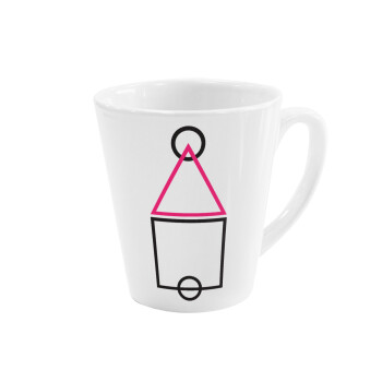 The squid game ojingeo, Κούπα κωνική Latte Λευκή, κεραμική, 300ml