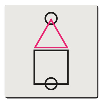 The squid game ojingeo, Τετράγωνο μαγνητάκι ξύλινο 6x6cm