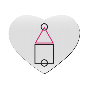 The squid game ojingeo, Mousepad heart 23x20cm