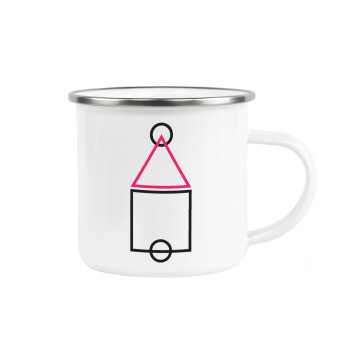 The squid game ojingeo, Κούπα Μεταλλική εμαγιέ λευκη 360ml