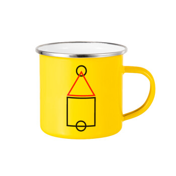 The squid game ojingeo, Κούπα Μεταλλική εμαγιέ Κίτρινη 360ml