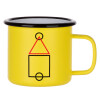 Metallic enamel MATT Yellow cup 360ml