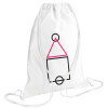 Backpack pouch GYMBAG white (28x40cm)
