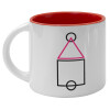 Κούπα κεραμική 400ml Λευκή/Κόκκινη