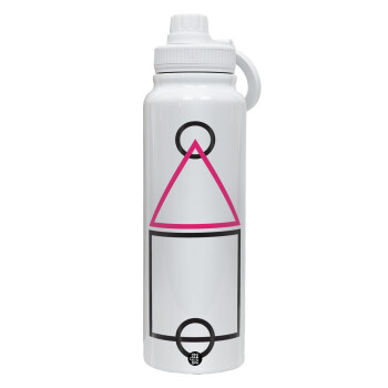 The squid game ojingeo, Θερμός 1L Ανοξείδωτο με Βάση Κινητού & Διπλά Τοιχώματα