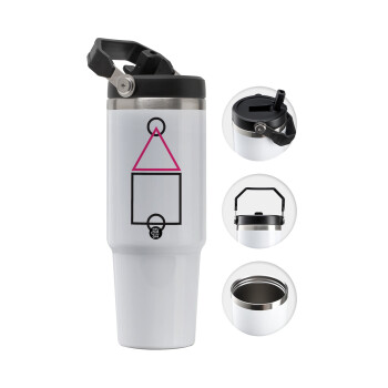 The squid game ojingeo, 30oz stainless Steel Tumbler with Handle