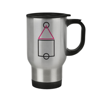 The squid game ojingeo, Stainless steel travel mug with lid, double wall 450ml