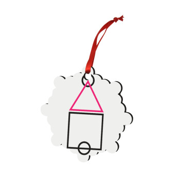 The squid game ojingeo, Christmas ornament snowflake wooden 7.5cm