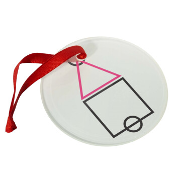 The squid game ojingeo, Christmas ornament glass 9cm