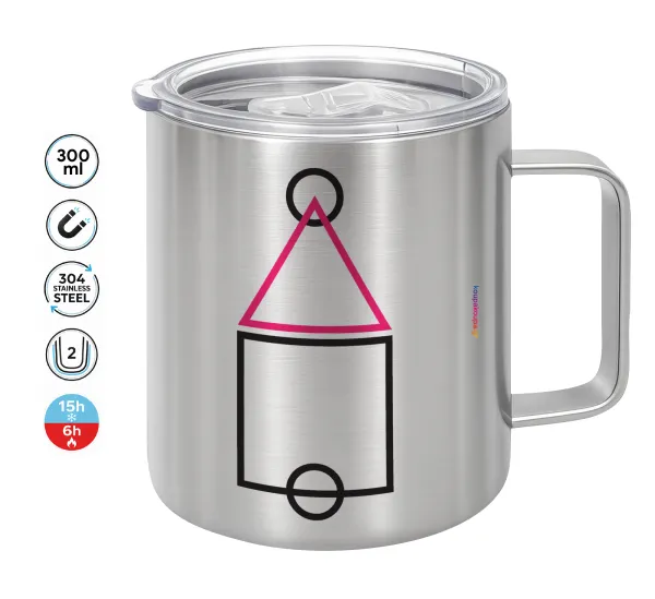 The squid game ojingeo — Double-walled stainless steel mug 300ml with temperature-retaining lid