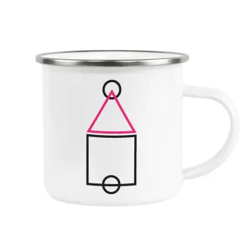 The squid game ojingeo, Metallic enamel cup white 360ml