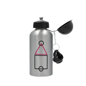 The squid game ojingeo, Metallic water jug, Silver, aluminum 500ml