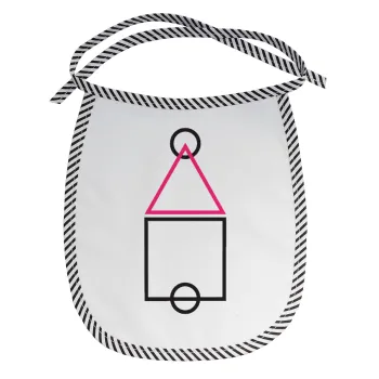 The squid game ojingeo, Σαλιάρα μωρού αλέκιαστη με κορδόνι Μαύρη