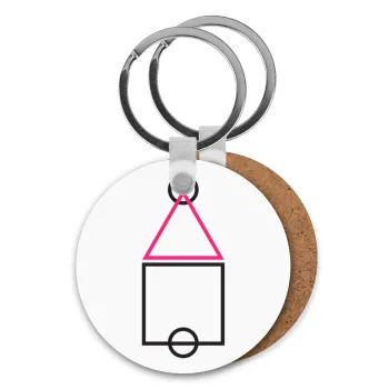 The squid game ojingeo, Μπρελόκ Ξύλινο στρογγυλό MDF Φ5cm