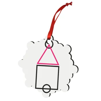 The squid game ojingeo, Στολίδι Χριστουγεννιάτικο στολίδι snowflake ξύλινο 7.5cm