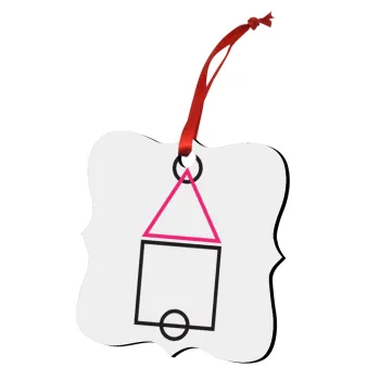 The squid game ojingeo, Christmas ornament polygon wooden 7.5cm