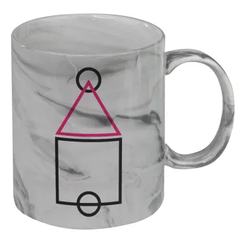 The squid game ojingeo, Mug ceramic marble style, 330ml