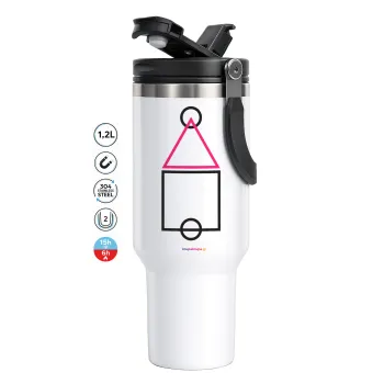 The squid game ojingeo, Mega Stainless steel Tumbler with lid, double wall 1,2L