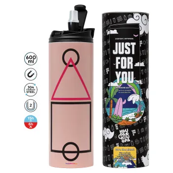The squid game ojingeo, Tumbler stainless steel PINK 600ml
