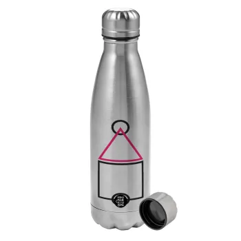 The squid game ojingeo, Metallic water bottle, stainless steel, 750ml