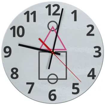 The squid game ojingeo, Ρολόι τοίχου γυάλινο (30cm)