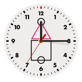 The squid game ojingeo, Wooden wall clock (20cm)