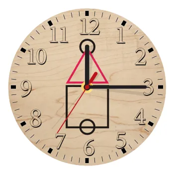 The squid game ojingeo, Ρολόι τοίχου ξύλινο plywood (20cm)