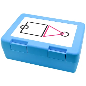 The squid game ojingeo, Children's cookie container LIGHT BLUE 185x128x65mm (BPA free plastic)