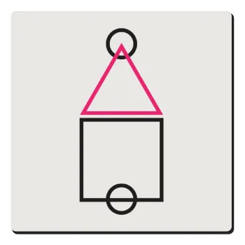 The squid game ojingeo, Τετράγωνο μαγνητάκι ξύλινο 6x6cm