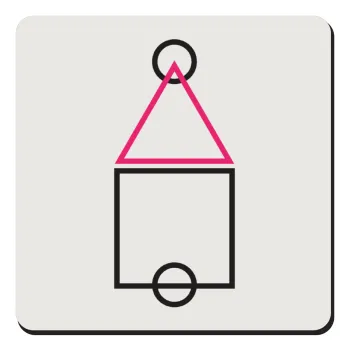 The squid game ojingeo, Τετράγωνο μαγνητάκι ξύλινο 9x9cm