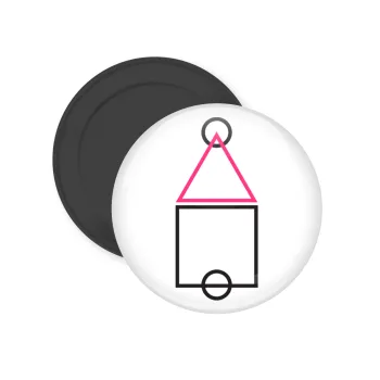 The squid game ojingeo, Μαγνητάκι ψυγείου στρογγυλό διάστασης 5cm