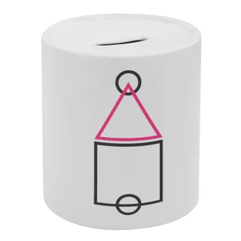 The squid game ojingeo, Κουμπαράς πορσελάνης με τάπα