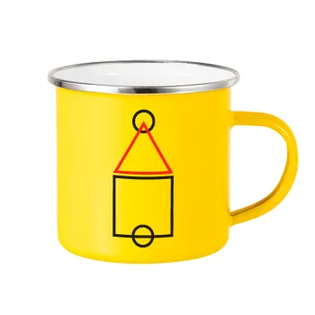 The squid game ojingeo, Κούπα Μεταλλική εμαγιέ Κίτρινη 360ml