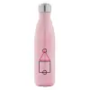 Μεταλλικό παγούρι θερμός Ροζ Ιριδίζον (Stainless steel), διπλού τοιχώματος, 500ml