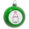Στολίδι Χριστουγεννιάτικη μπάλα δένδρου Πράσινο 8cm