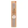 Easter Set, wooden keychain & scented Easter candle flat (30cm) (GRAY)