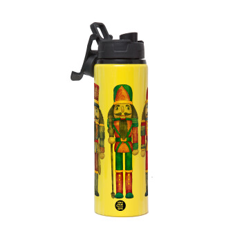 Ο Καρυοθραύστης, Μεταλλικό παγούρι νερού με καπάκι ασφαλείας, αλουμινίου 850ml