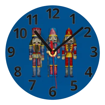 Christmas Nutcrackers, Ρολόι τοίχου γυάλινο (20cm)