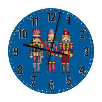 Christmas Nutcrackers, Ρολόι τοίχου ξύλινο (30cm)