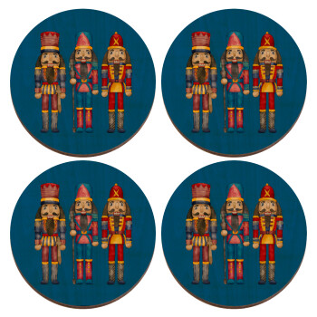 Ο Καρυοθραύστης, ΣΕΤ x4 Σουβέρ ξύλινα στρογγυλά plywood (9cm)