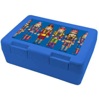 Christmas Nutcrackers, Children's cookie container BLUE 185x128x65mm (BPA free plastic)