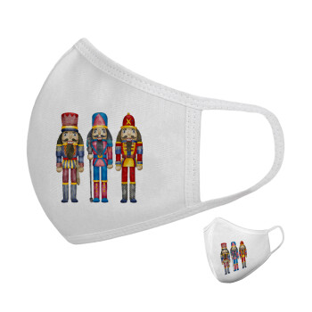 Christmas Nutcrackers, Μάσκα υφασμάτινη υψηλής άνεσης παιδική (Δώρο πλαστική θήκη)