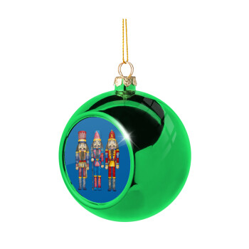 Christmas Nutcrackers, Χριστουγεννιάτικη μπάλα δένδρου Πράσινη 8cm
