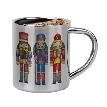 Christmas Nutcrackers, Double-wall metal cup for espresso (220ml)