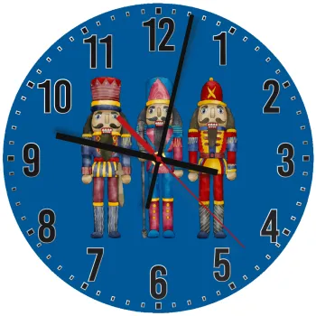 Christmas Nutcrackers, Ρολόι τοίχου ξύλινο (30cm)