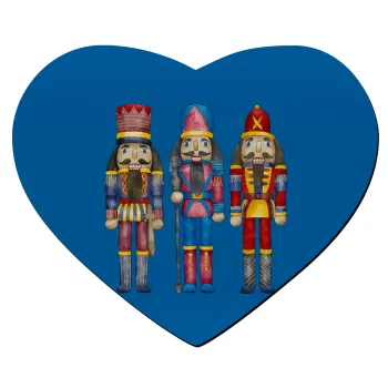 Christmas Nutcrackers, Mousepad heart 23x20cm