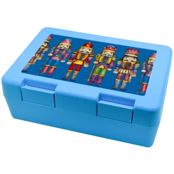 Christmas Nutcrackers, Children's cookie container LIGHT BLUE 185x128x65mm (BPA free plastic)