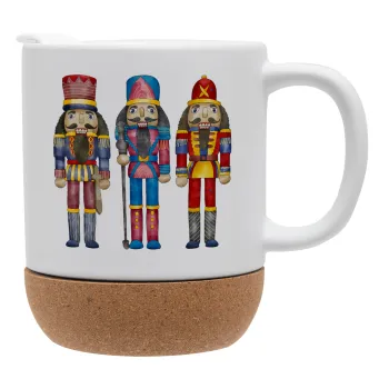 Christmas Nutcrackers, Ceramic coffee mug Cork (MAT), 330ml