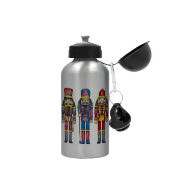 Christmas Nutcrackers, Metallic water jug, Silver, aluminum 500ml